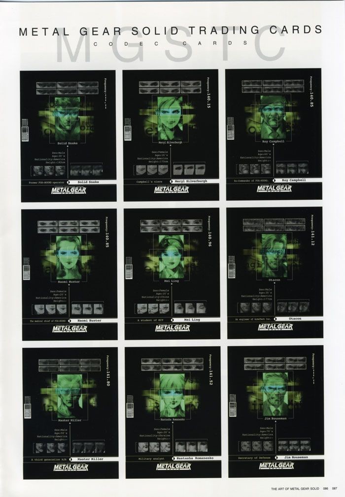 MGS Trading Cards 037-045