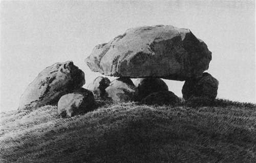 Megalithic grave, Caspar Friedrich, 1837