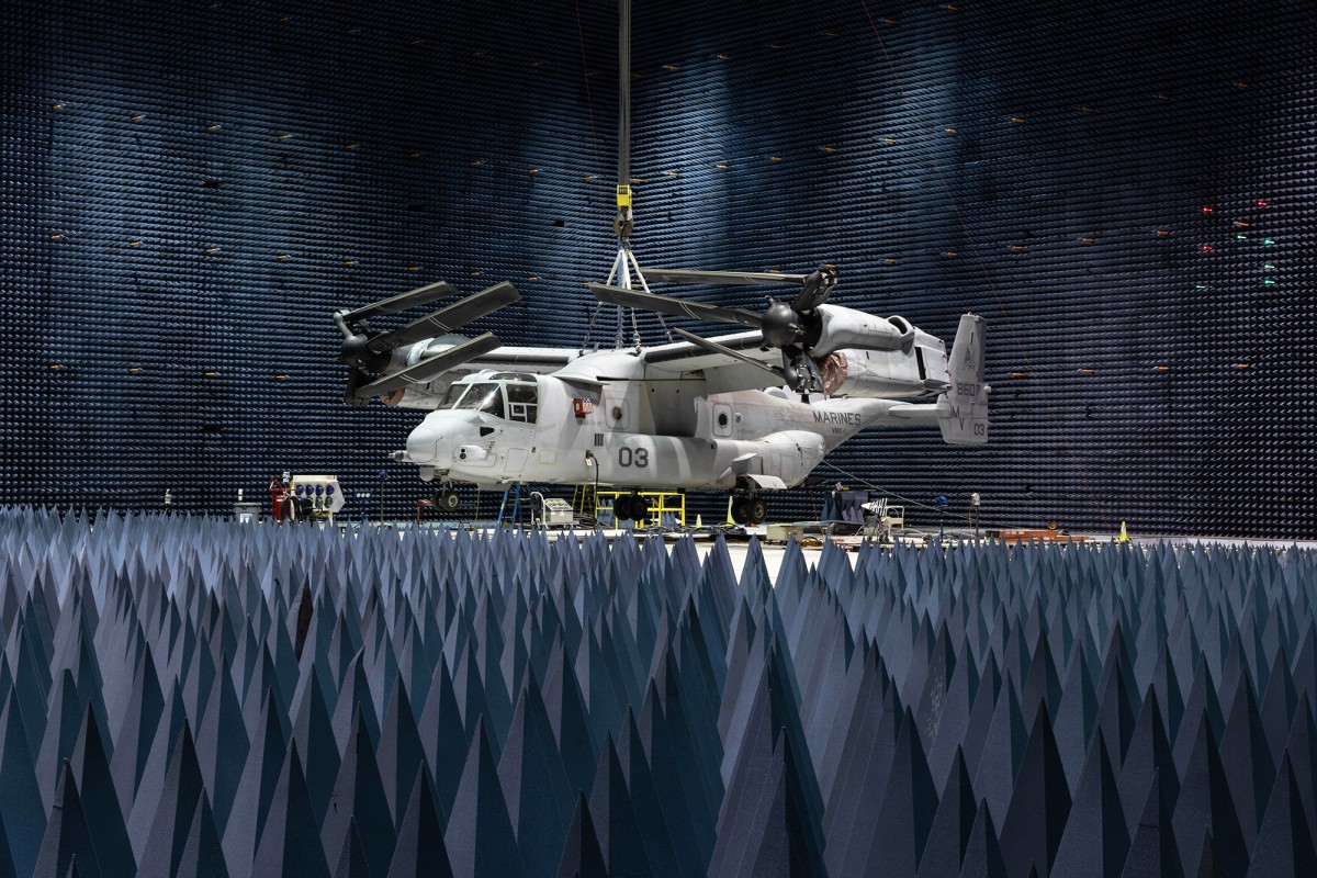 V-22 Osprey in Anechoic Chamber
