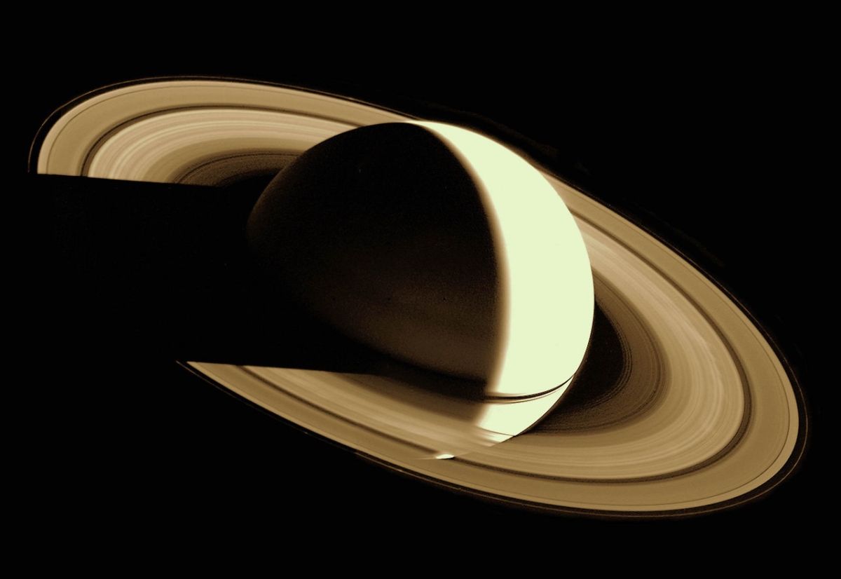 Voyager 1 Image of Saturn, 1980